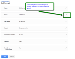 AdWords Conversion Tracking - Assign Value - Step 5