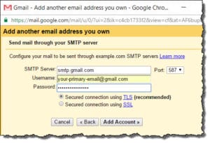 Gmail Send Mail SMTP Configuration and Setup