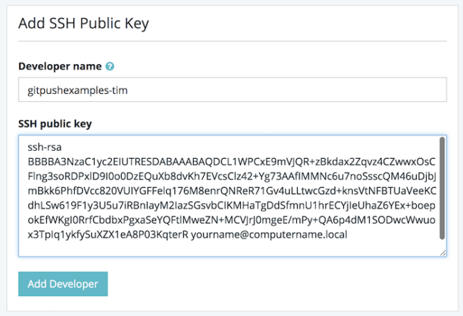 Add SSH Public Key to enable Git Push 