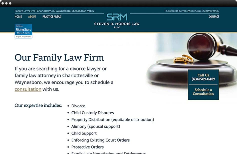 SRM Website Design Sample