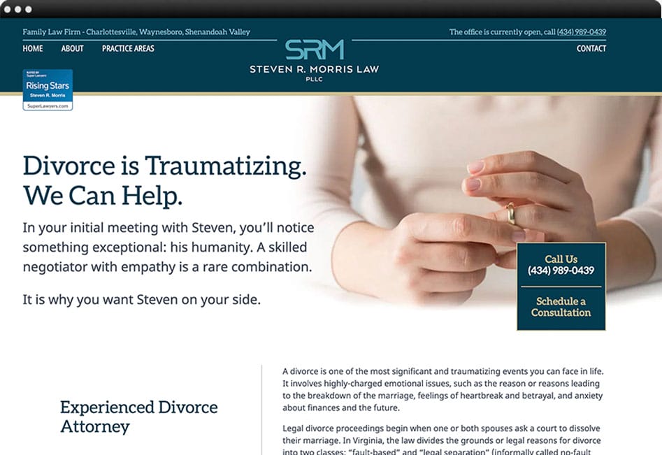 SRM Website Design Sample