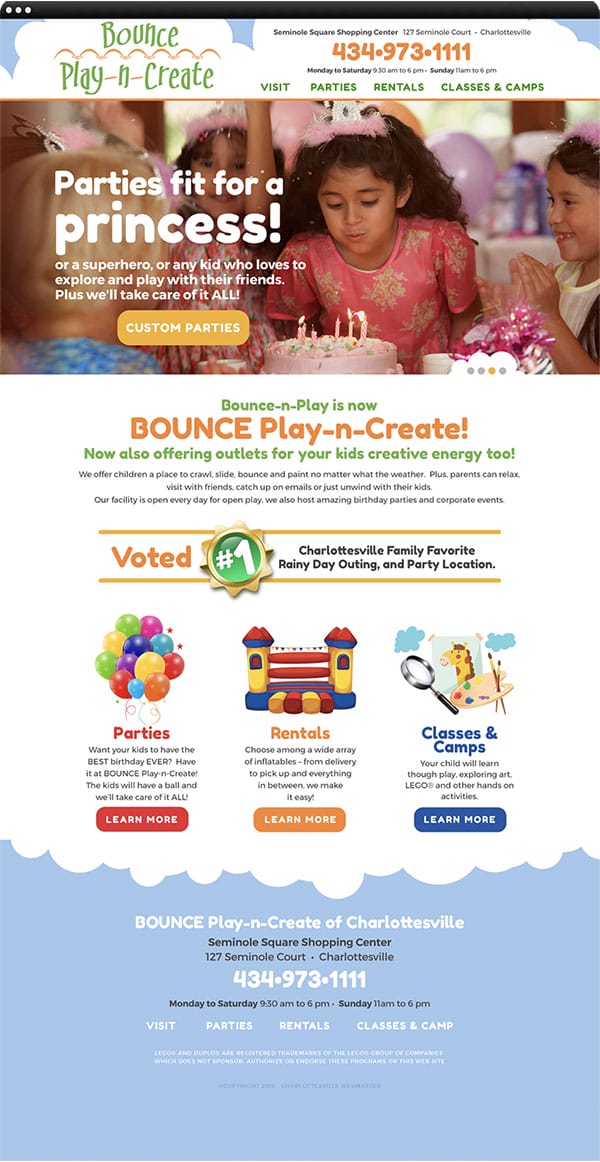 Mobile design for Bounce Play-n-Create