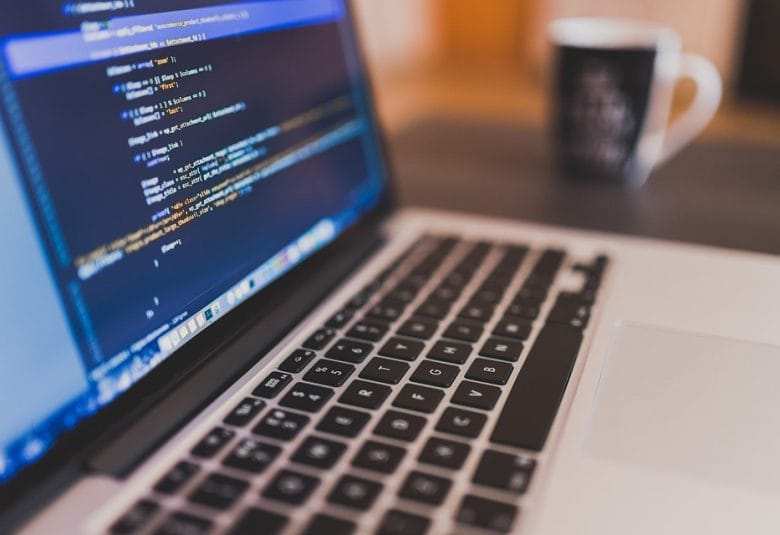 Computer screen displaying code