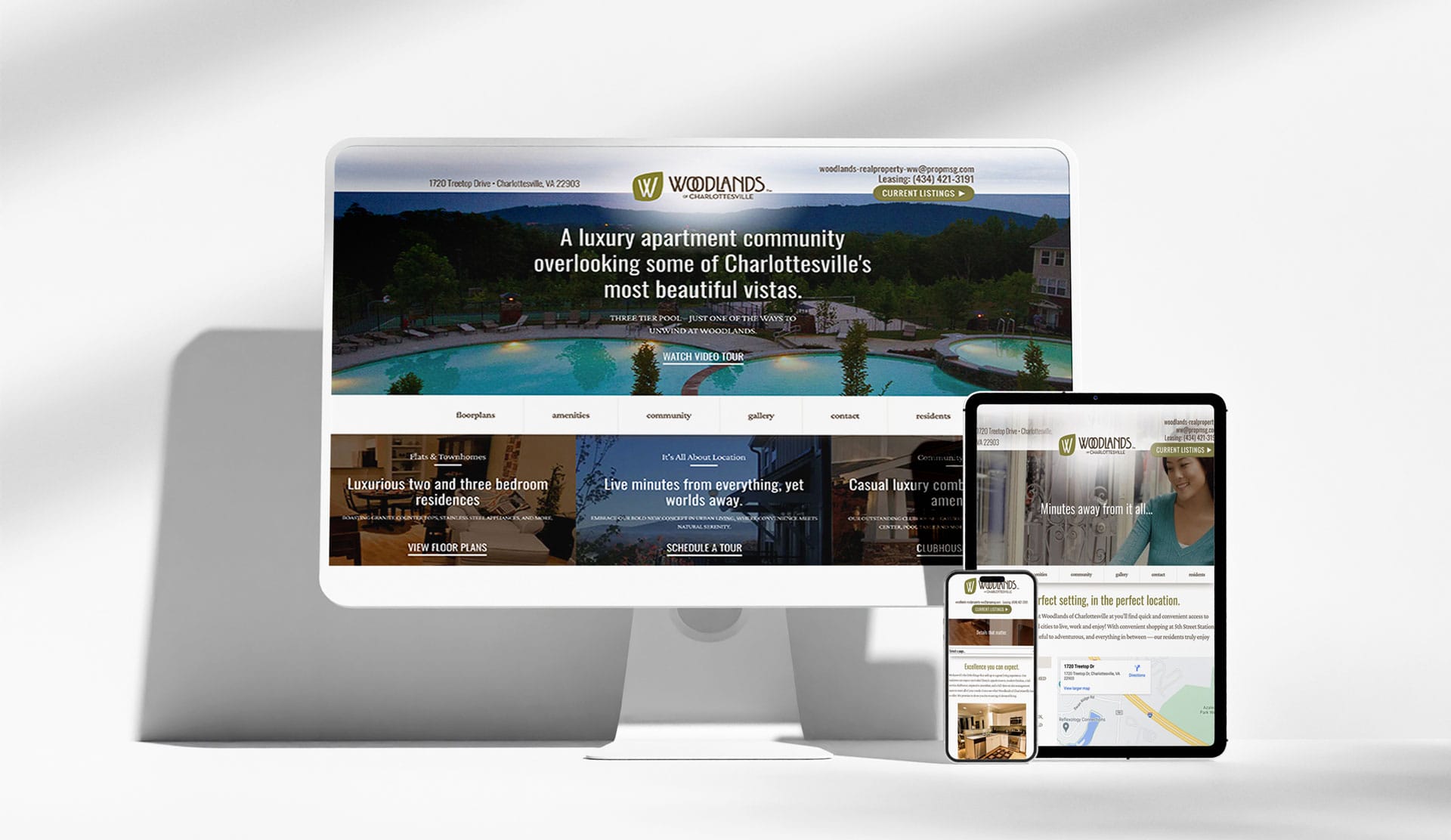 Virginia WordPress design example showing a modern company website layout and highlighting affordable web design.